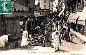 ALGER - PLACE DE CHARTRES - MARCHE - 1909